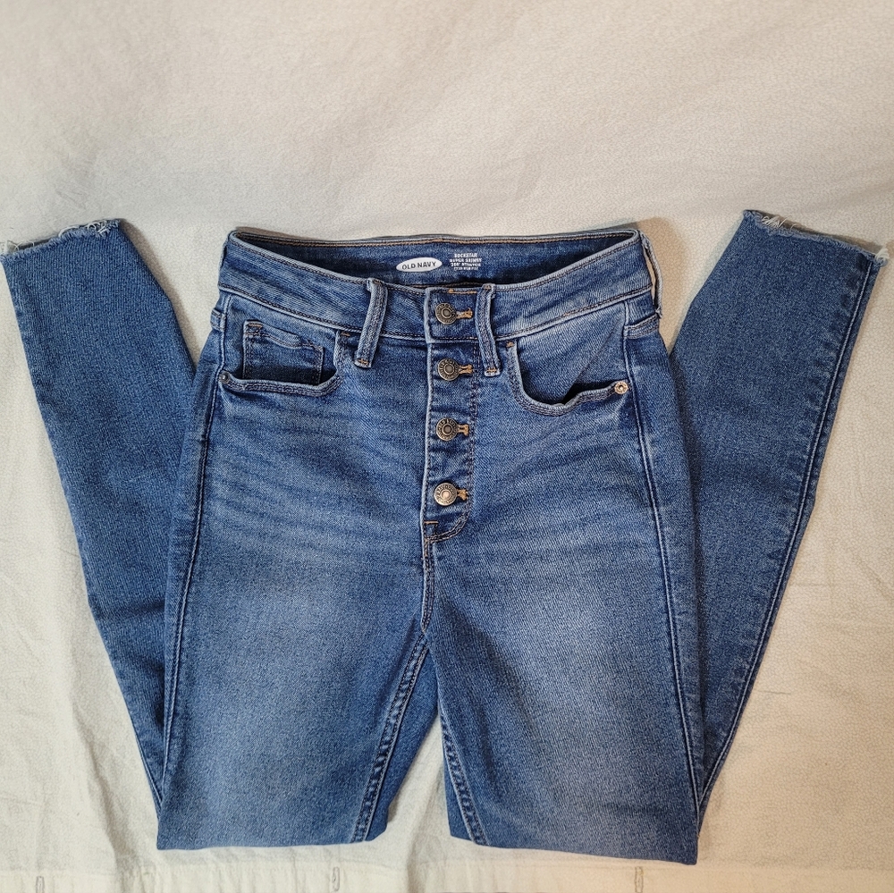 Old Navy Jeans, Womens Size 0, Rock Star Super Skinny Extra High Rise Streetwear